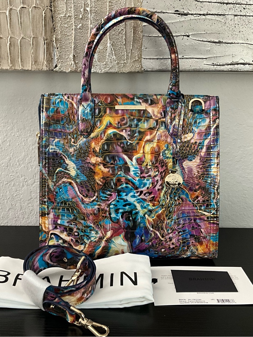 Brahmin Lg. Caroline EUPHORIA MELBOURNE W/Eye GORGEOUS COLORING